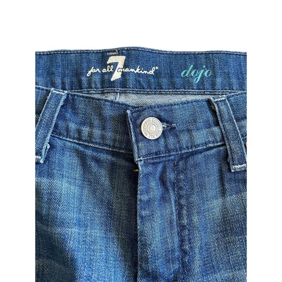7‎ For All Mankind Women's Dojo Embroidered Pocket Denim Bermuda Shorts 28 - Picture 6 of 9